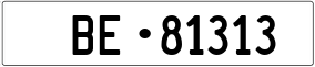 Trailer License Plate